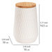 Recipiente de bucatarie din ceramica DIAMOND, capac bambus, 3 x 0,6 l, WENKO