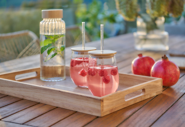 Sticla cu capac etans din bambus, 1000 ml