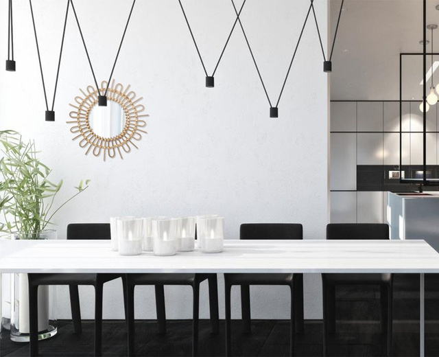 Oglinda decorativa din rachita SOLEIL, Ø 50 cm