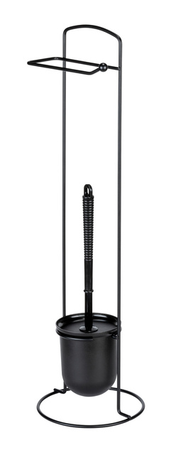 Suport metalic pentru hartie cu recipient perie toaleta 2in1 ZALEA