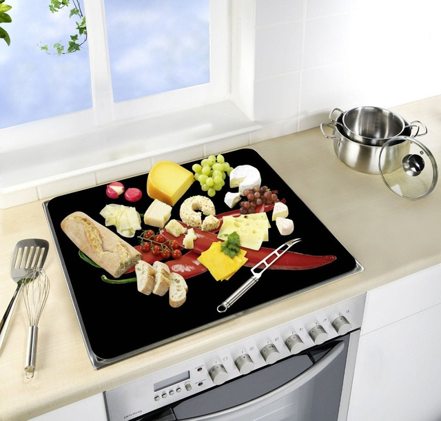 Placă de protecție din sticlă pentru aragaz, WENKO, ardei iute