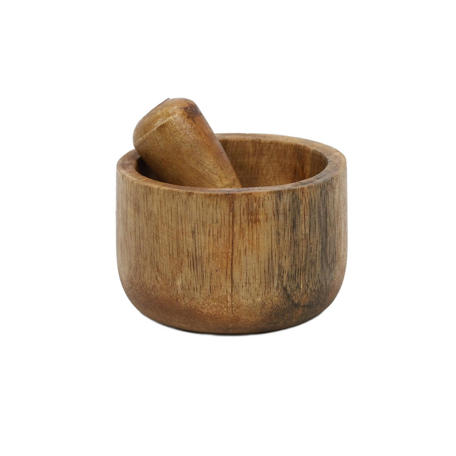 Mojar de bucatarie din lemn de mango, 10 x 6 cm