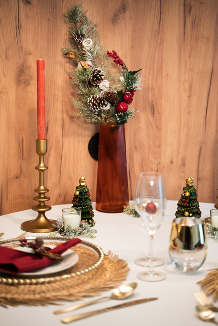 Ramura decorativa de brad, 78 cm