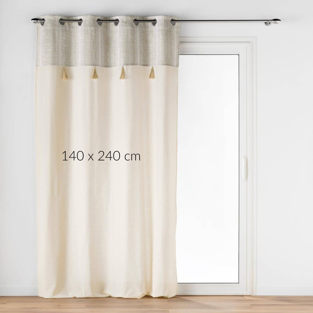 Perdea cu franjuri aurii, INSULĂ, 140 x 240 cm