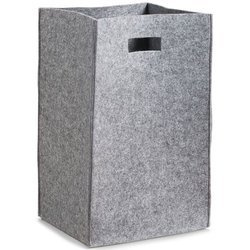 Cos pentru rufe/cumparaturi, Zeller,  35 x 30 x 55 cm, Material textil, Gri