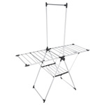 Uscător de rufe pliabil, cu bară specială pentru uscarea cămășilor