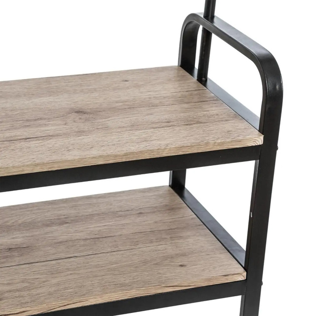 Cuier pentru jachete + 2 rafturi pentru pantofi, 74x34x170 cm