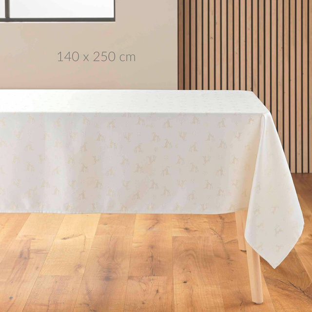 Fata de masă jacquard cu decorațiuni aurii, YARN, 140 x 250 cm