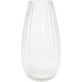 Vază din sticlă CLEAR, sticlă transparentă, cu striații, Ø 17 x 37 cm