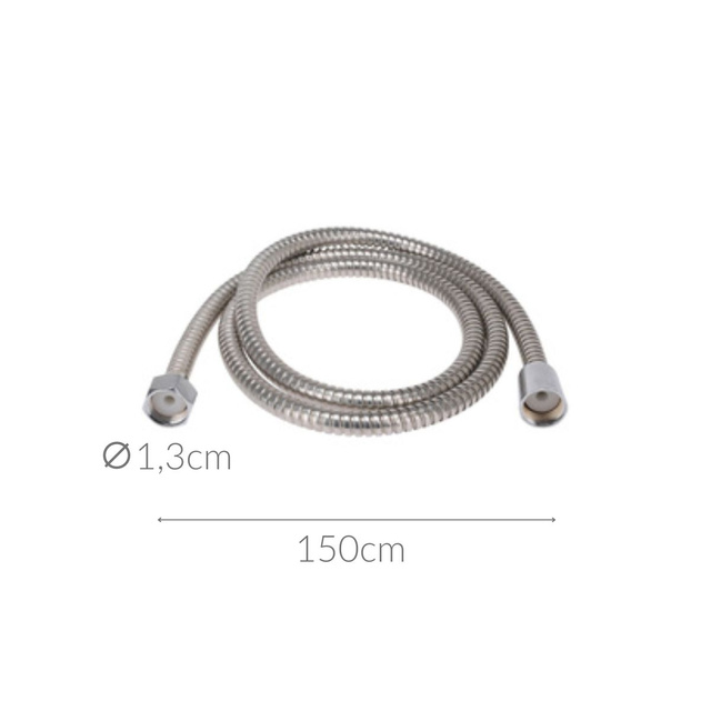 Furtun pentru dus, inox, 150 cm, fir 1/2