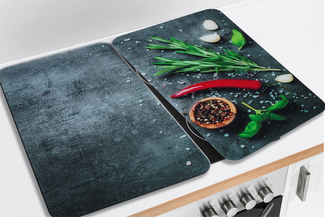 Set 2 plite de protectie pentru aragaz ROSEMARY