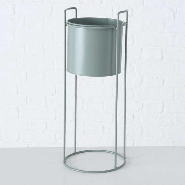 Ghivece metalice pe suport Melanda, verde deschis, 3 buc