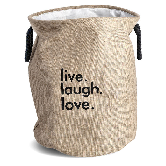 Cos de rufe DENIM, rotund, 60 L