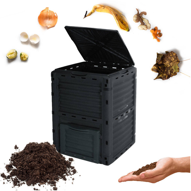 Compostor de grădină, închis - 300 l