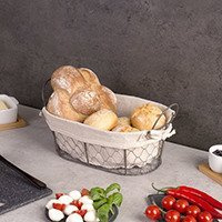 Cos de servire Zeller, Country Style, 30x21x11 cm, Crem