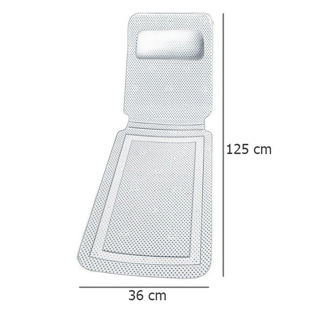 Covoras pentru cadă cu ventuze, 125 x 36 cm