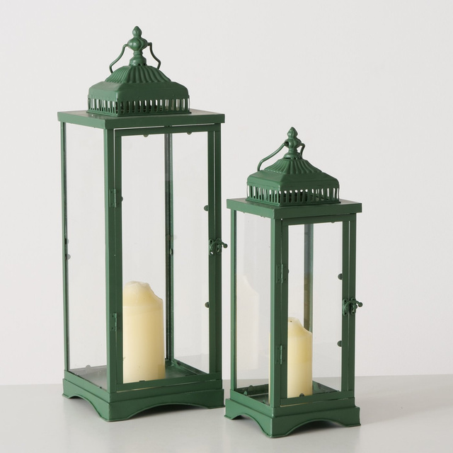 Set 2 lanterne Kent verde