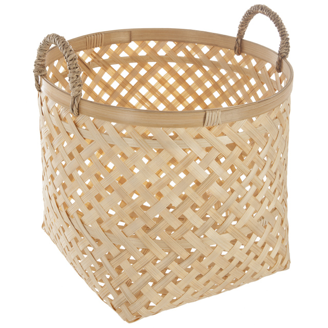 Cosuri depozitare NATURAL, din bambus impletit, 3 bucati