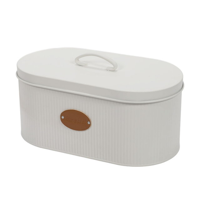 Cutie de pâine ovală din metal în stil retro