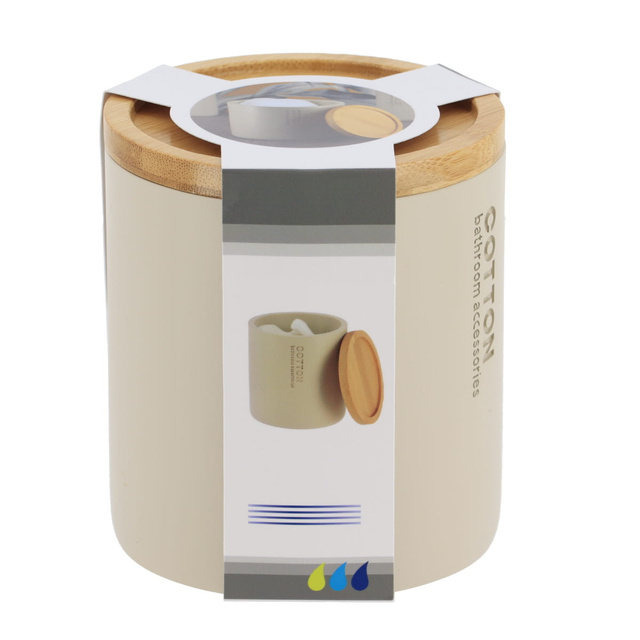 Recipient pentru dischete SAVA, capac din bambus, Ø 9,5 cm