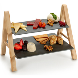 Stand pe 3 niveluri din ardezie MONOLIT, 40 cm