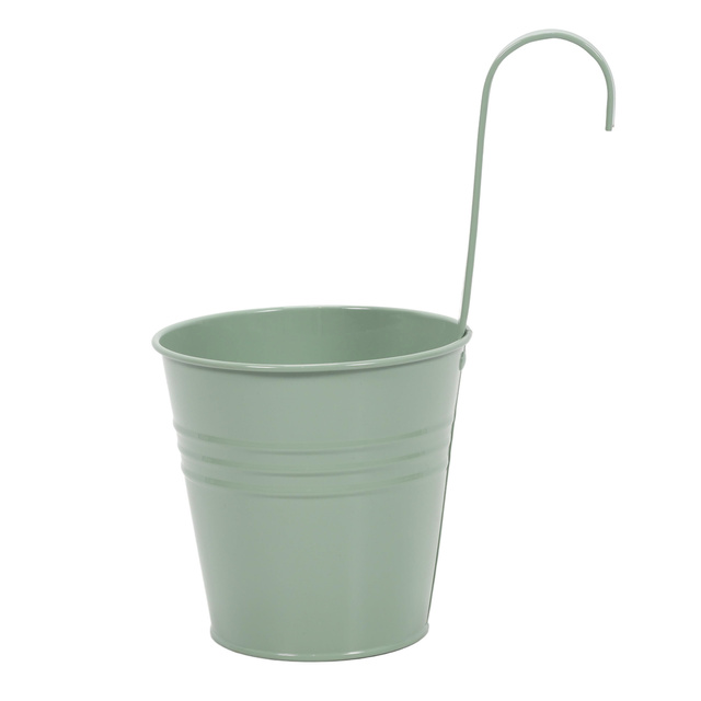 Husa din zinc pentru ghiveci cu carlig, 13 x 13,5 cm