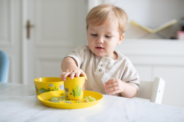 Set de prânz pentru copii, din material organic, KOZIOL