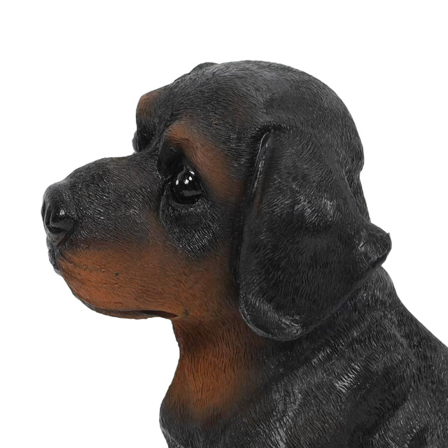 Figurina de gradina a unui caine, inaltime 27 cm, din piatra artificiala