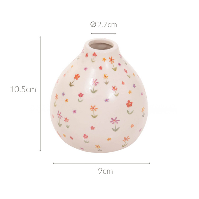 Vaza mica Blumi, model cu flori mici, inaltime 10 cm