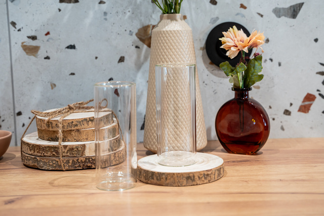 Suporturi din lemn NATURAL pentru farfuri, set de 4