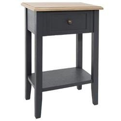 Noptiera HIVER, comoda din lemn pentru dormitor cu sertar si raft