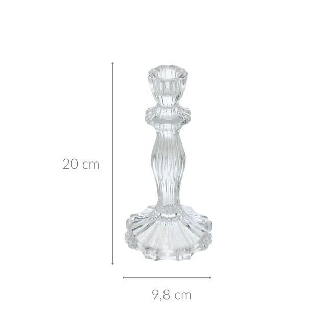 Sfesnic din sticla, cristal, 20 cm