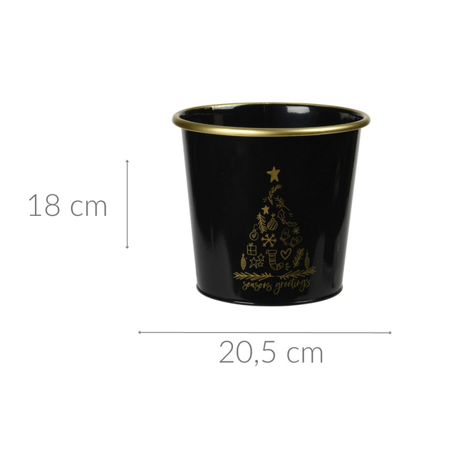 Galetusa de Crăciun din metal, neagra