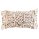 Perna decorativa din bumbac MACRALINA, macrame, 30 x 50 cm