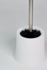 Recipient pentru perie BASIC WHITE + perie WC, WENKO, alb