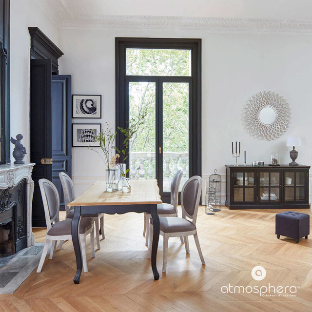 Oglindă decorativă FLOWER, Ø 90 cm, cadru decorativ