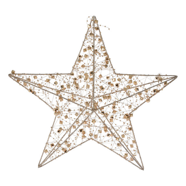 Stea din sârmă, decorațiune suspendată cu LED de 30 cm