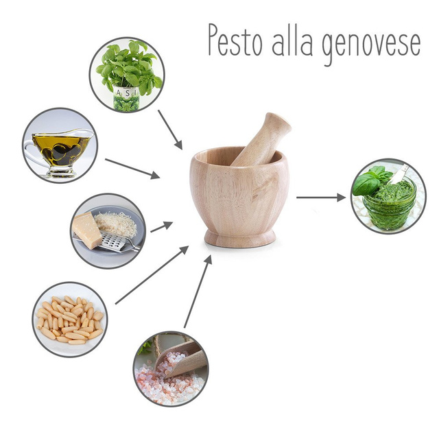 Mojar cu pistil Zeller, Lemn, Maro