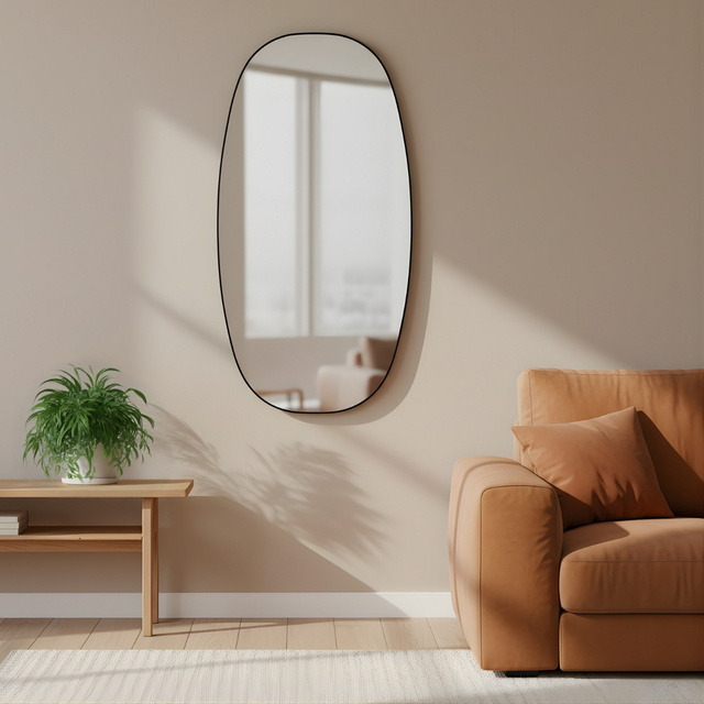 Oglindă ovală suspendată OVYN, 60 x 32 cm