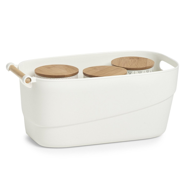 Organizator pentru accesorii de baie, 40 x 21,5 x 18 cm, alb, ZELLER