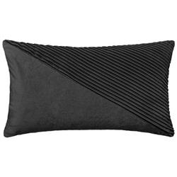 Pernă decorativă din catifea, 30 x 50 cm, antracit