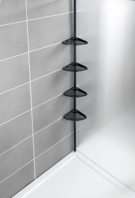 Etajera telescopica Opal, Negru, ALLSTAR