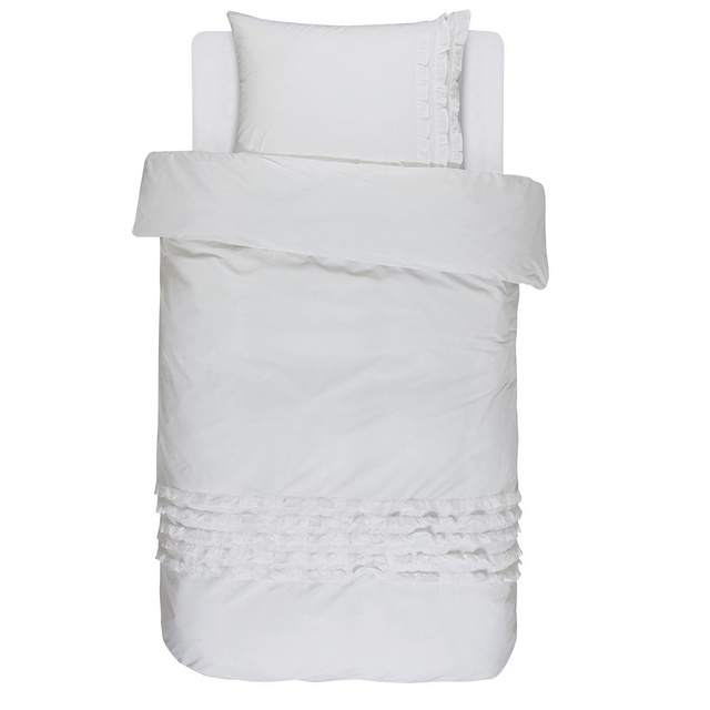 Set de lenjerie de pat din bumbac pentru o persoană, set de lenjerie din satin, 100% bumbac, 140 x 220 cm, Essenza