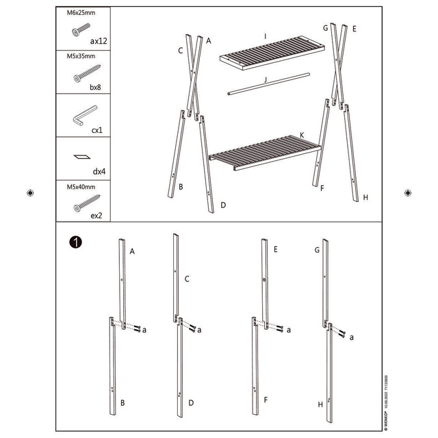 Raft din lemn cu raft pentru pantofi si genti, Lanai, WENKO