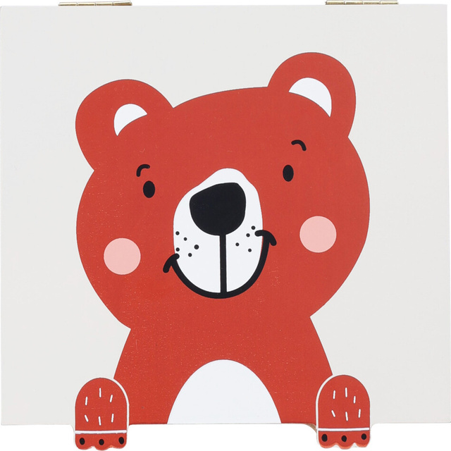 Cufărul pentru comorile copiilor Animăluțe cu lăbuțe, 15 x 15 x 7 cm