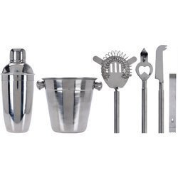 Set barman de cocktail cu shaker si racitor, 6 bucati