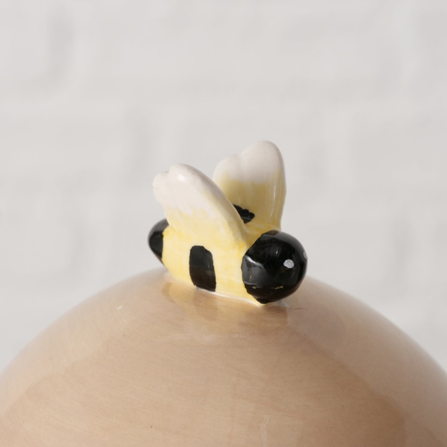 Recipient ceramic cu capac și linguriță HONEY, 445 ml