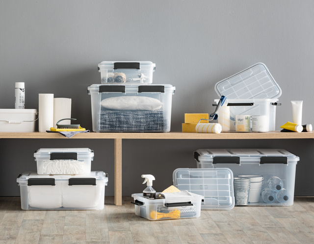 Cutie din plastic cu capac PROTECT, 18 l