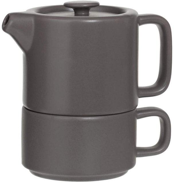 Ceainic cu cană, NATURAL, 400 ml, gri