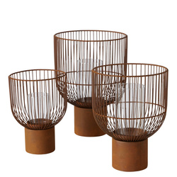 Set 3 sfeșnice
metalice Candy,
auriu